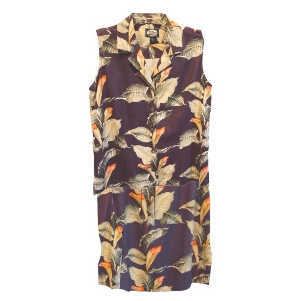 Tommy Bahama Silk 2 Pc Set Short Skirt Womens S Top 8 Skirt Floral Hawaii